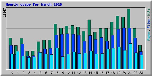 Hourly usage for March 2026