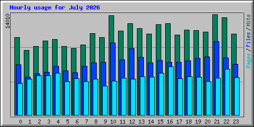 Hourly usage for July 2026